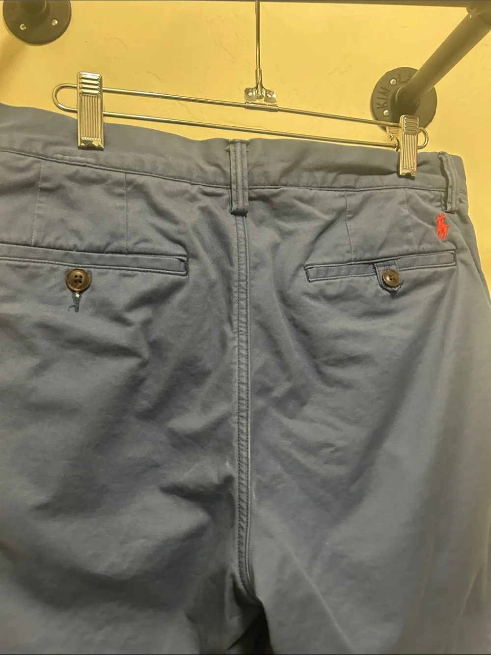 Polo by Ralph Lauren Light Blue Flat-Front Chino Shorts
